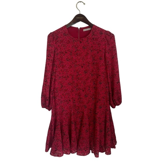 Alice + Olivia Women’s Floral Print Mini Dress Ruffle Flowy Size 2 - Picture 1 of 6